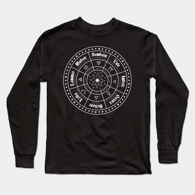 Pagan Calendar Long Sleeve T-Shirt by JFDesign123